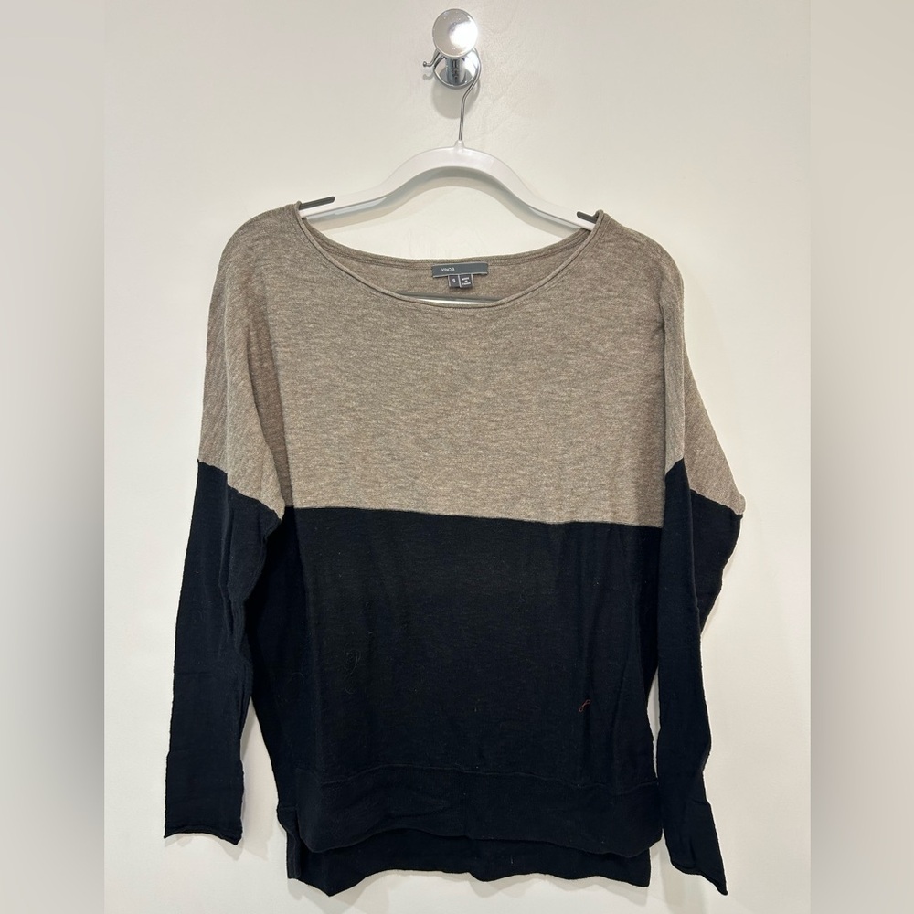 Vince Neutral Crewneck Sweater in Taupe | Size S